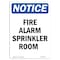 Signmission OSHA Notice, 5" Height, Fire Alarm Sprinkler Room Sign, 5" X 3.5", Portrait OS-NS-D-35-V-12547 - alternate 1